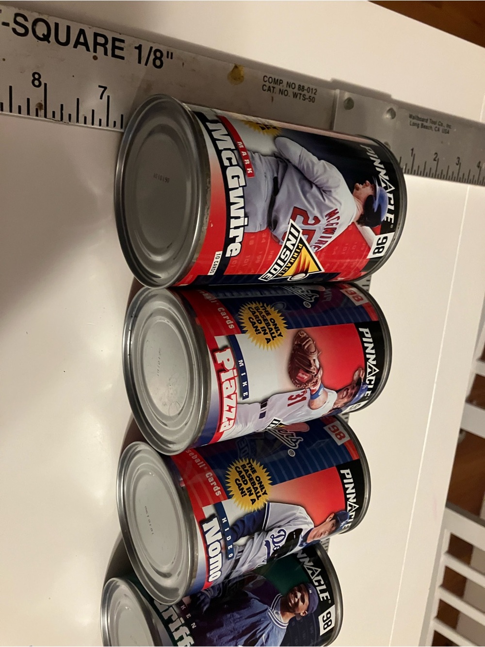 Set of Collectible Soup/Stew Cans with Sports Graphics baseball cards in cans - Picture 3 of 14